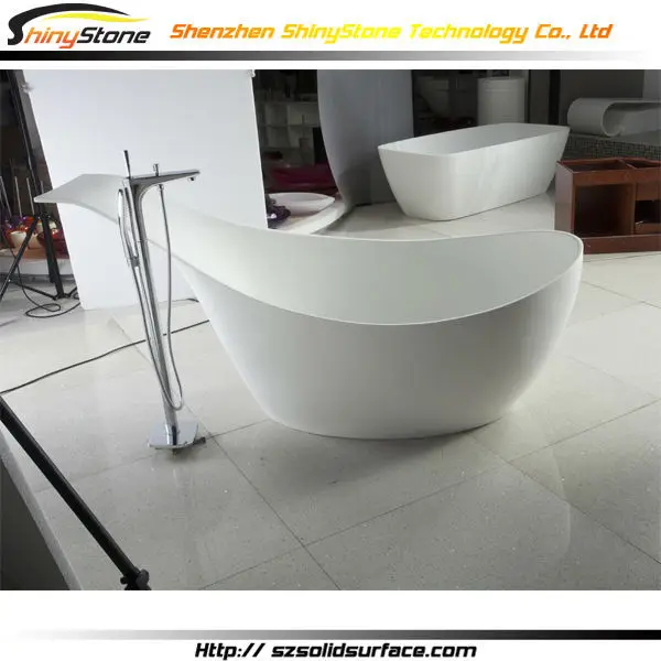 Modern shower room hand working solid surface outdoor bathub