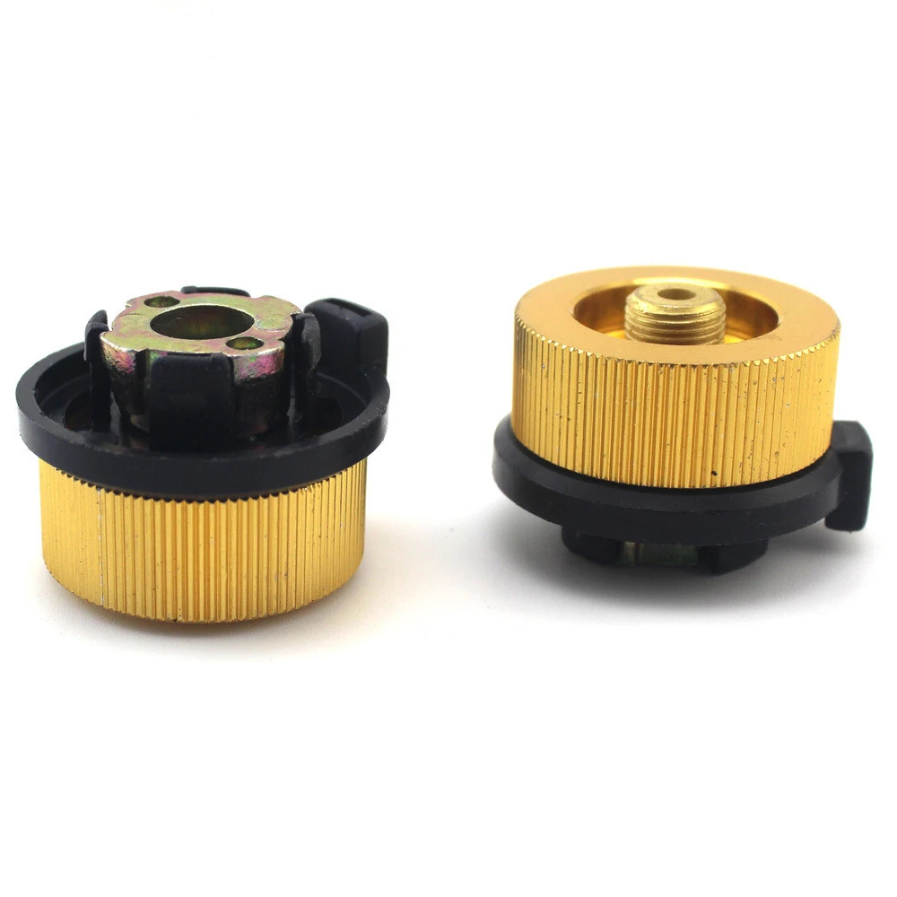 
Outdoor Camping Hiking Stove Burner Adaptor Split Type Furnace Converter Connector Auto-off Gas Cartridge Tank cylinder Adapter 
