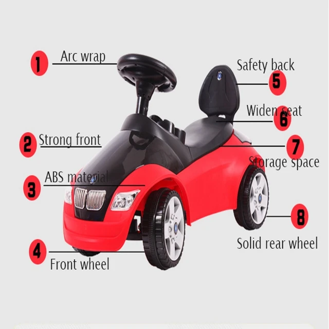 Cheap Kids Baby Swing Car with Power Steering and Light Ride on Toy Car