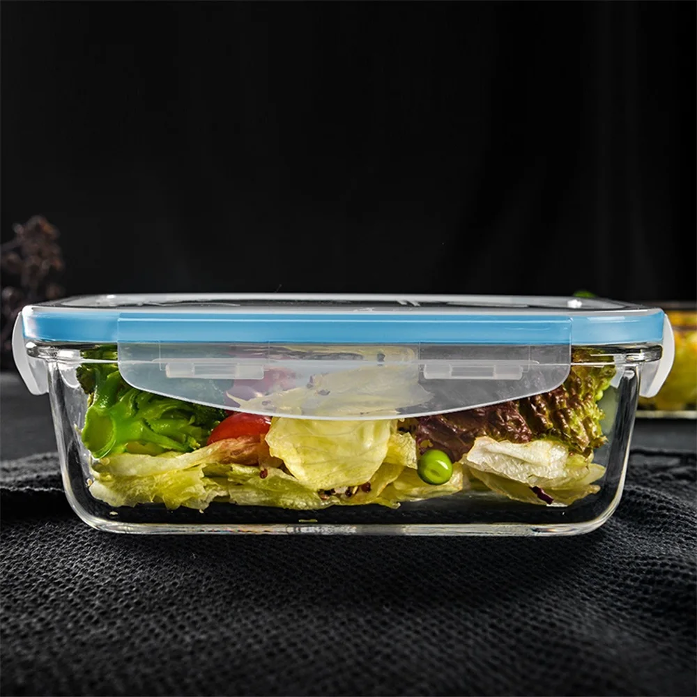 Glass Food Storage Containers 28oz 840ml Glass Meal Prep Containers with Airtight and BPA-Free Locking Lids