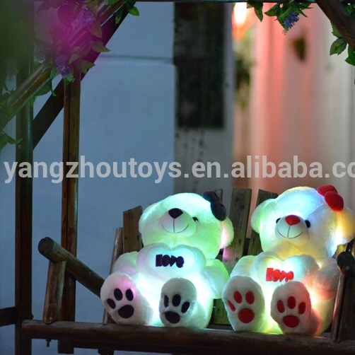 wholesale high quality plush led teddy bear voice recorder