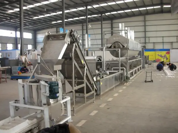 Peanut Frying Machine Broad Beans salted Peanut Frying Machine production line cashew corn frying production line