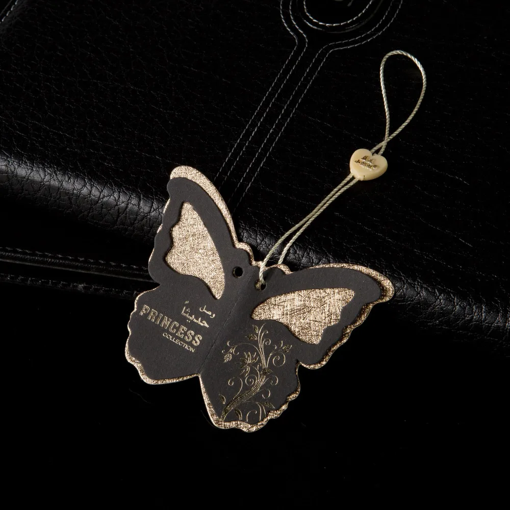 Factory price luxury fashional recycled clothing hang tag with string