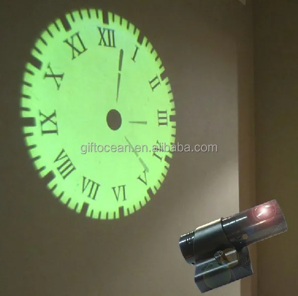 modern novel home decor remote controlled night light projector wall clock