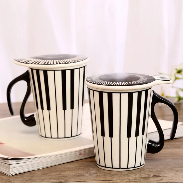UCHOME Fashion Ceramic Coffee Mug Shapes Music Mug Cup