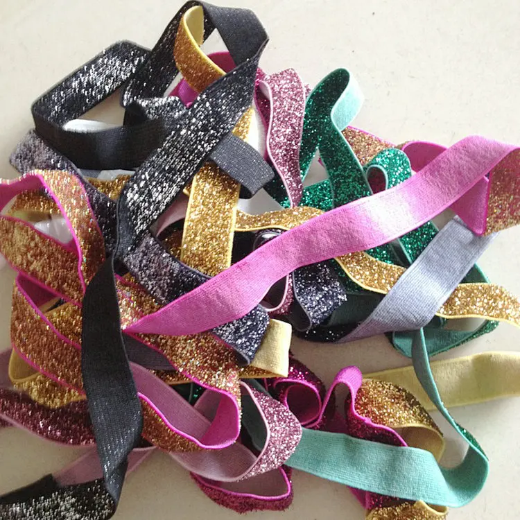 Latest Most Popular Glitter Metallic Velvet Ribbon for Gift Box Packing Gold Velvet Ribbon Flocked Velvet Ribbon