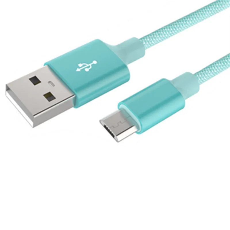 Ткань Плетеный + металл головок micro usb 5 pin кабель для передачи данных, micro usb кабель для samsung для huawei