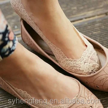 Invisible boat socks shallow mouth stealth lace silicone feet anti-slip socks thin anti-off socks