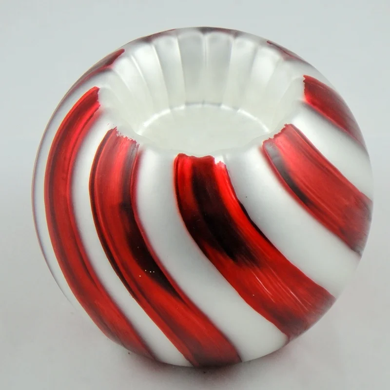 2022 New Design Factory Supply Glass Christmas Ball Candle Holder/Glass Hand Paint Candle Holder/Glass Candle Holder for Holiday