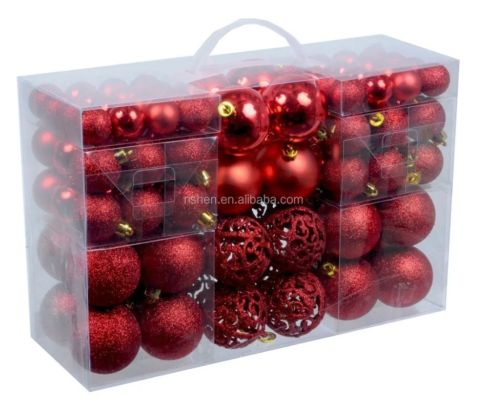 
Red christmas ball set OEM christmas bauble / ball 