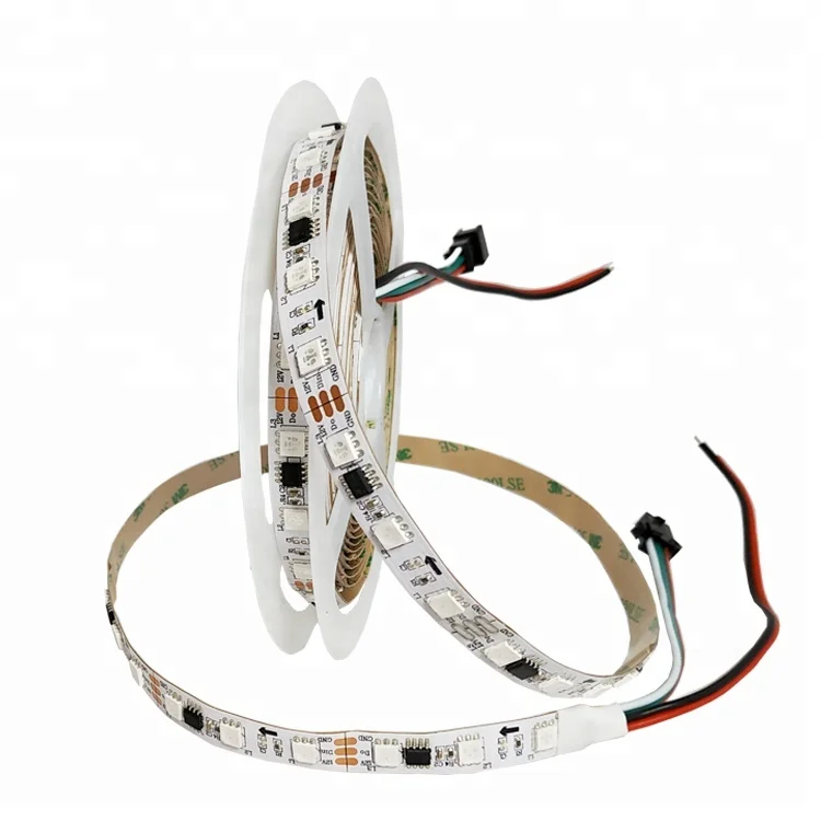 Smart Magic 5050 WS 2811 Pixel IP20 IP65 IP67 IP68 DC12V Addressable Full Color RGB RGBW 144 Leds Flexible LED WS2811 IC Strip