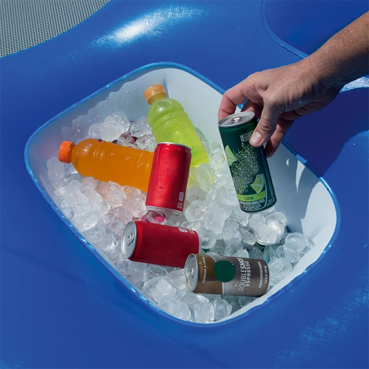 Heavy Duty Inflatable Island 6 Person Raft Lounger Float