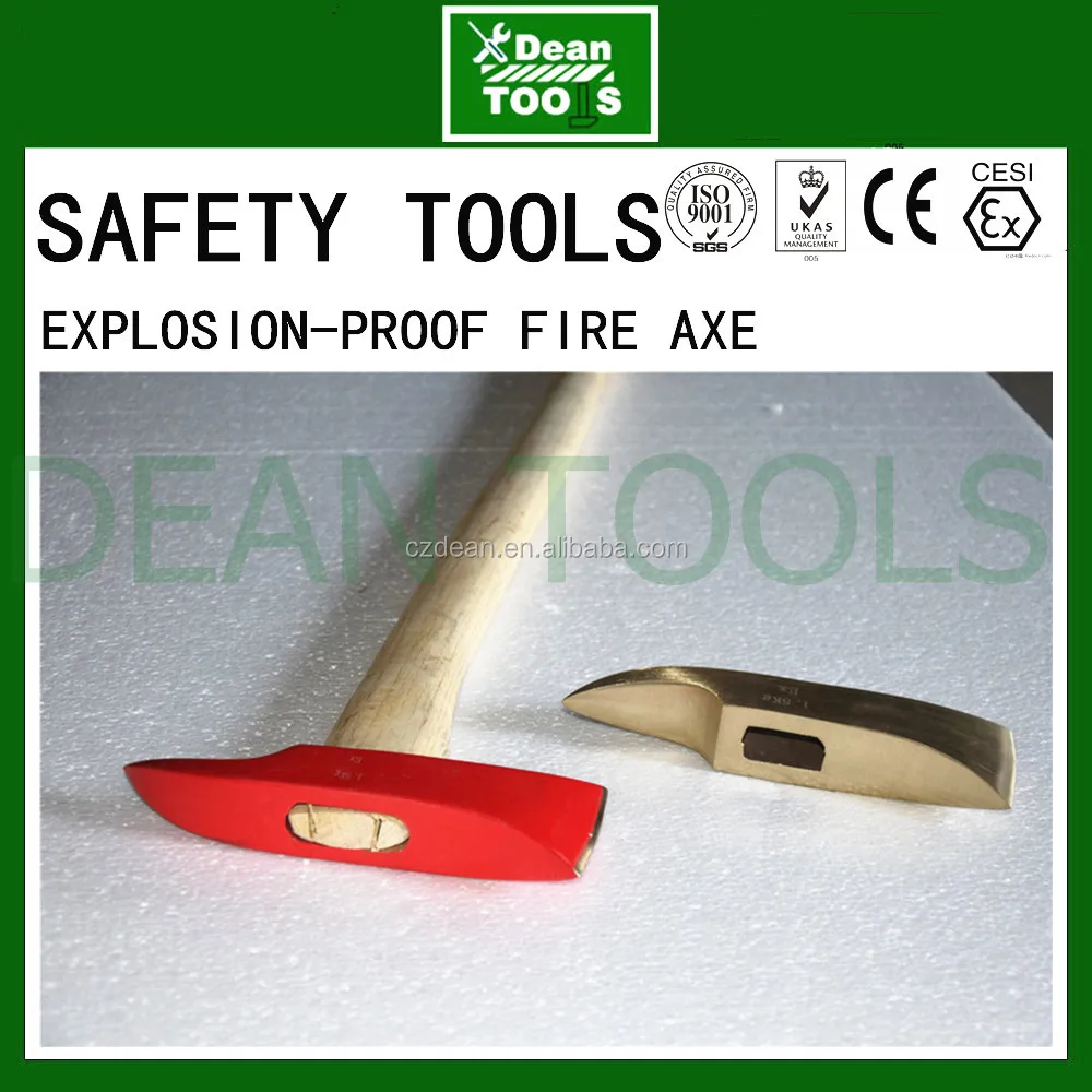 Non sparking albronze Beryllium Copper Alloy safety axe head , with wooden handle ,350/700g