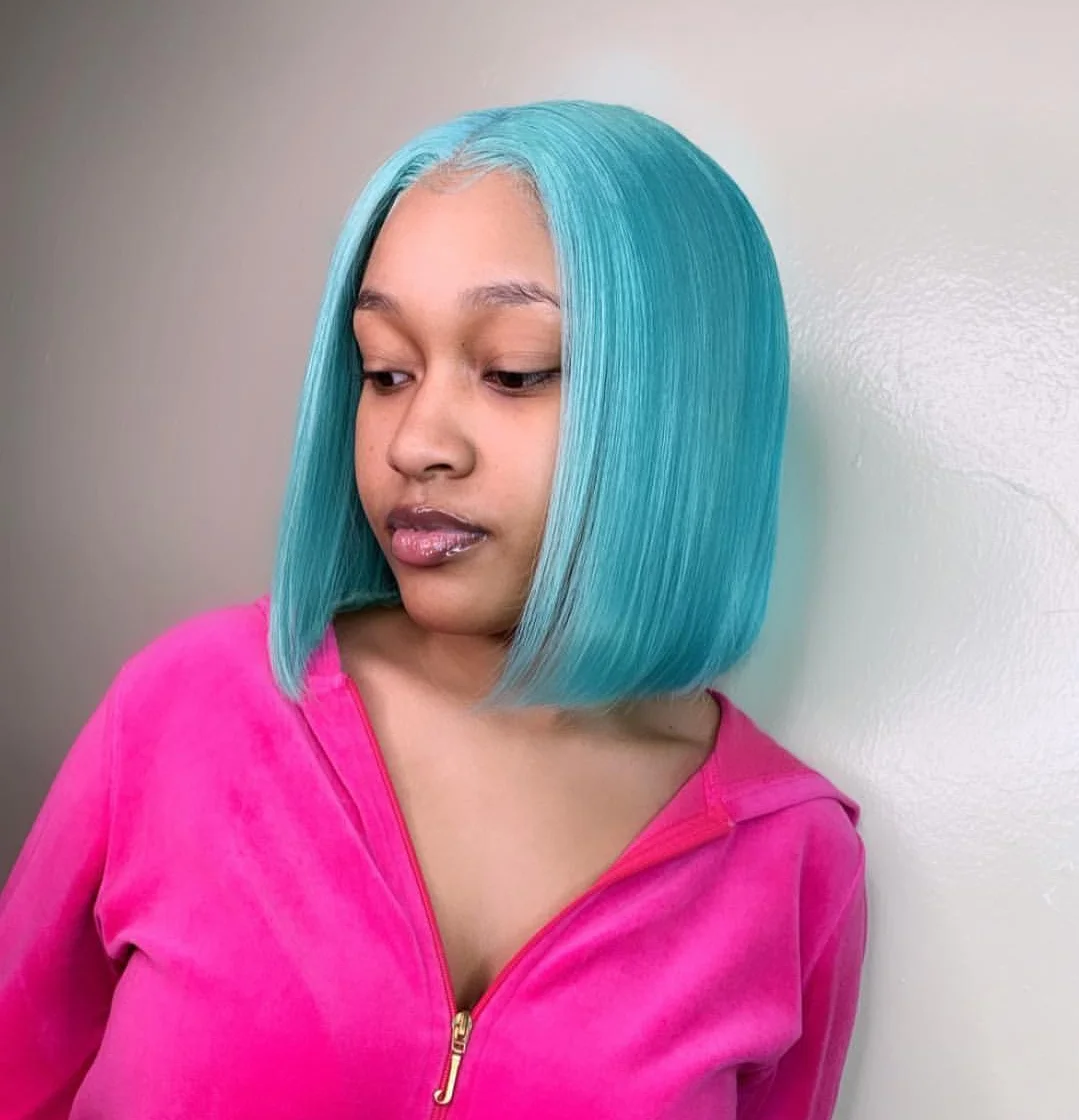 
brazilian virgin cuticle aligned wigs human hair lace front bob wigs colored 100% human hair wigs for black women 