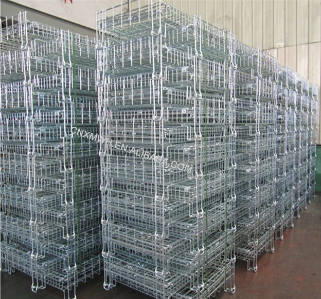 ОЕМ гальванизированная Складная евро бутылки контейнера провода C-3 1200*1000*890 проволочной сетки и Штабелируемая клетка хранения