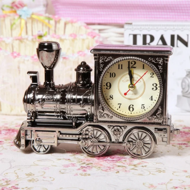 New arrival archaize Alarm Clock / train shaped clock / train shape retro table Desk alarm clock