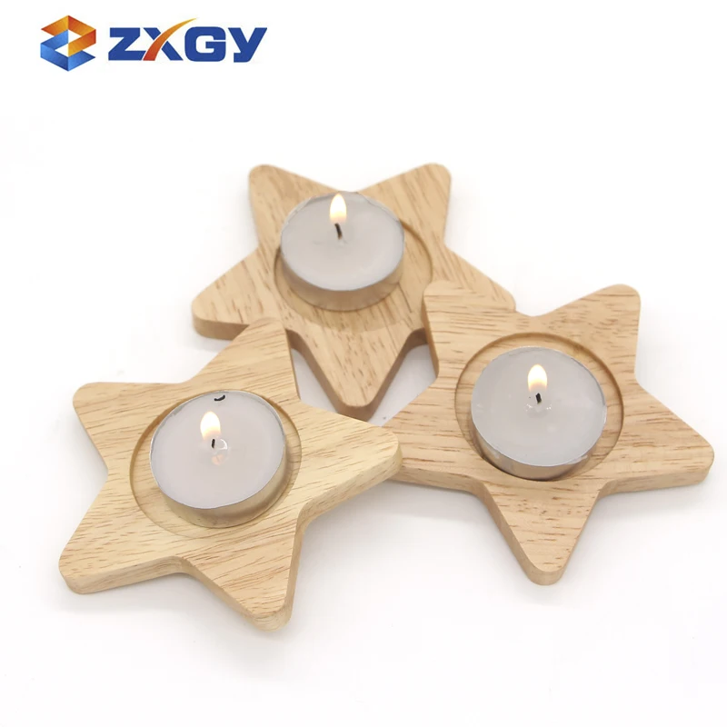 Factory hot sale  rubber wooden  design serving candle tray