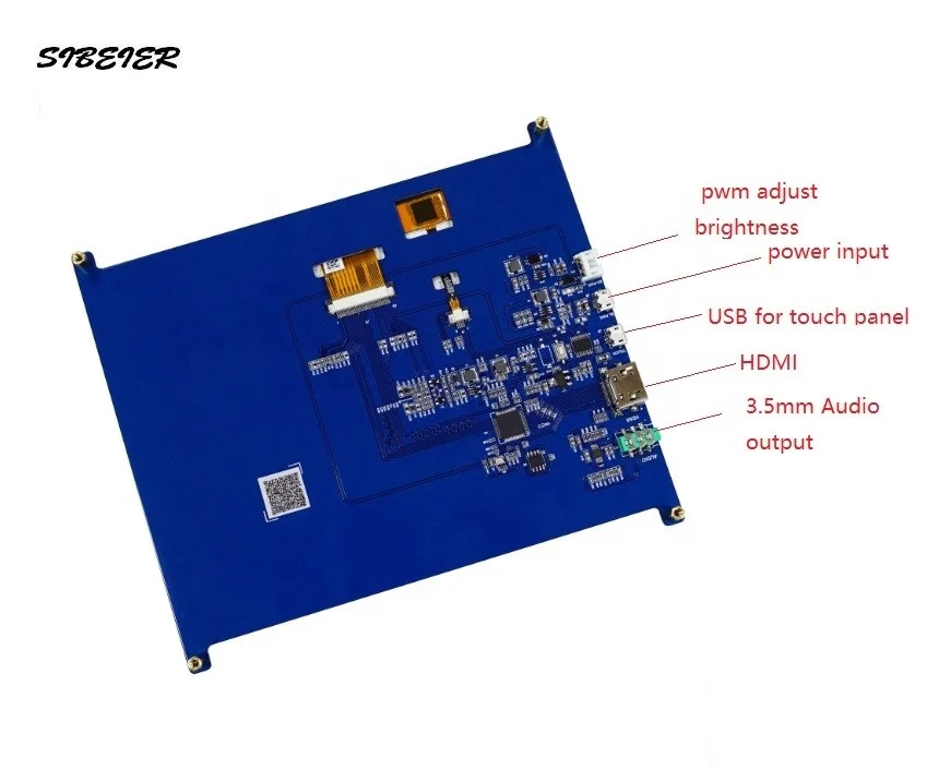 8 inch 1028*768  touch panel with usb interface raspberry pi controller board digital photo frame display