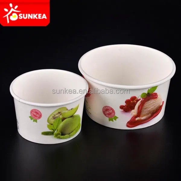 Custom printed paper ice cream cup