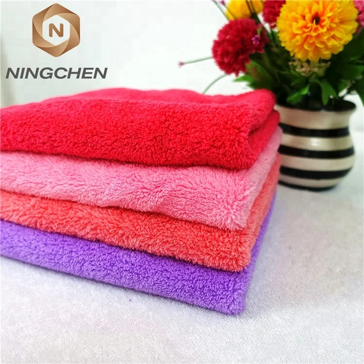 Coral fleece fabric 80% cotton 20% polyester Coral fleece fabric 80% cotton 20% polyester Plush Microfiber Car Cleaning Cloth