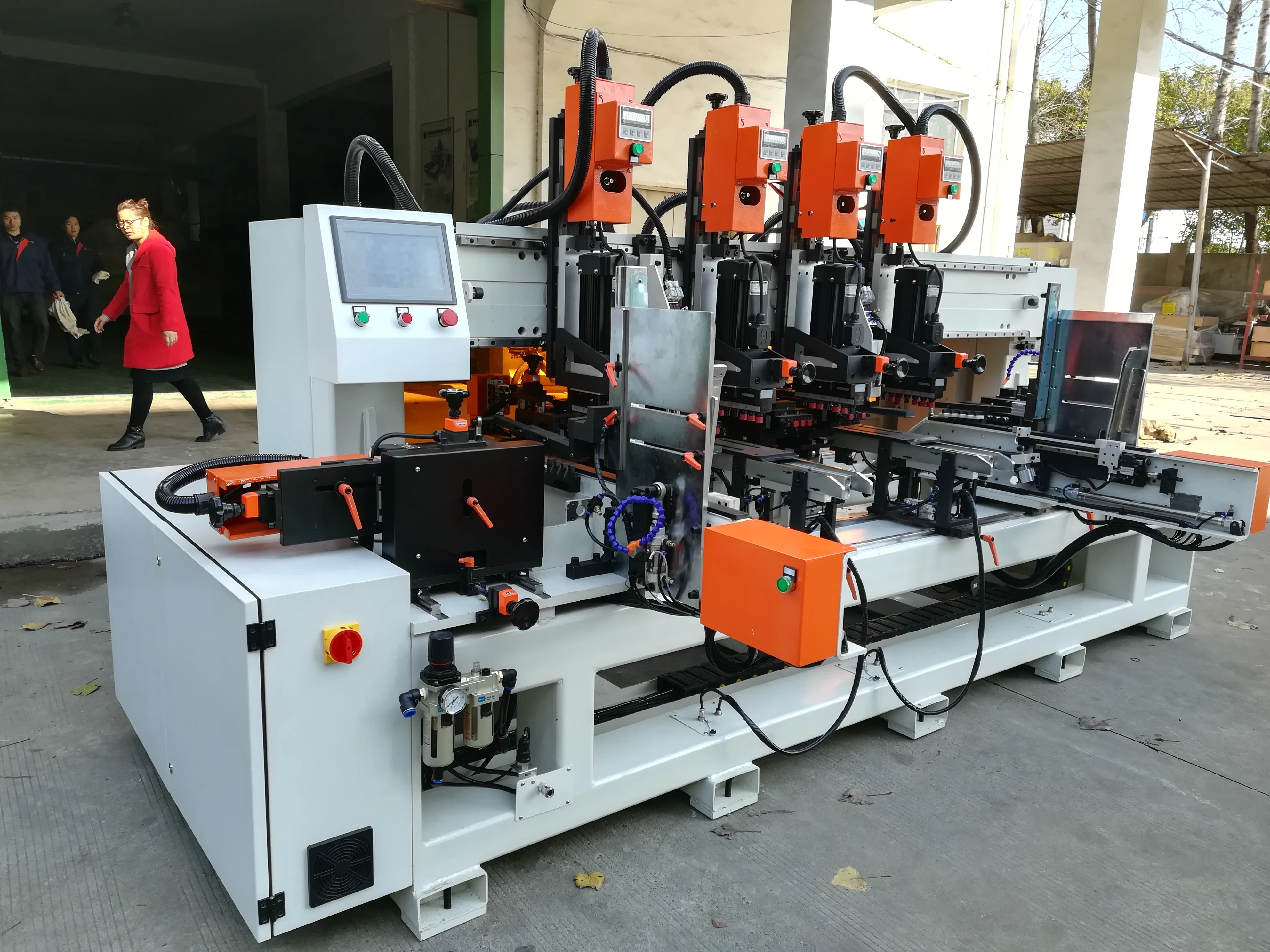 
high speed four sides automatic multi drilling machine for wood bed 