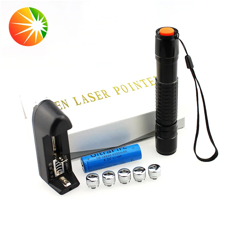hot sale high Power 445nm Blue Laser Pointer with 5 star head  and focus able head burn fireworks