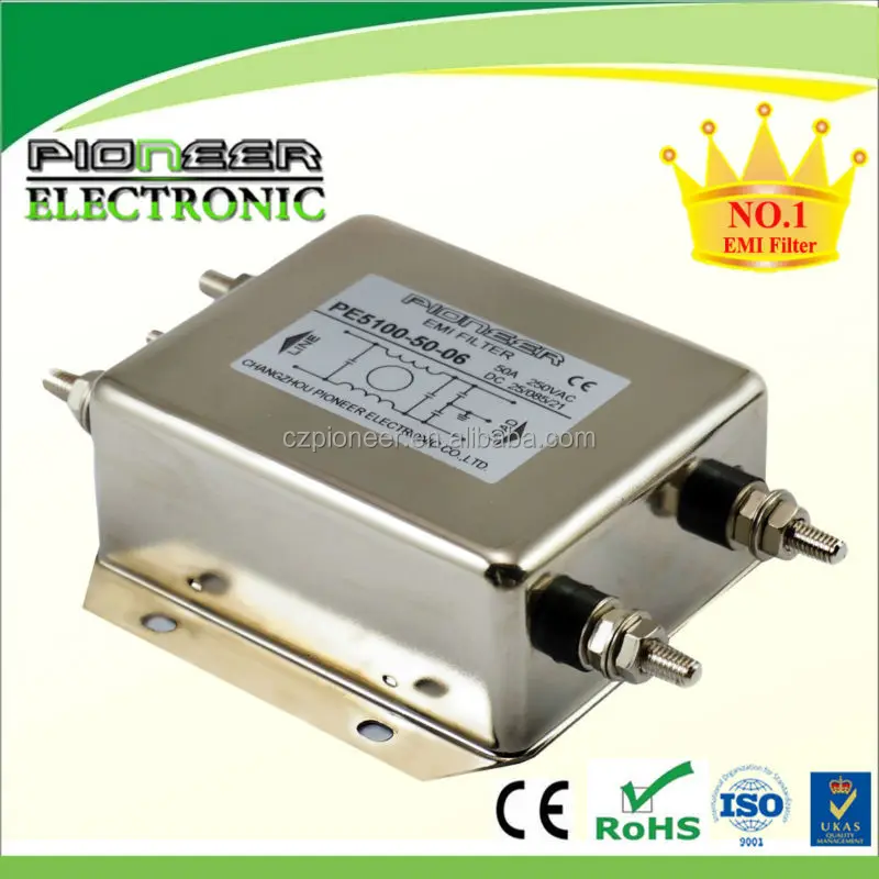 DC emc power line filter for solar PV inverter 50A 12VDC