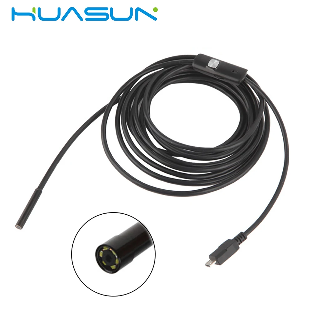  Портативный эндоскоп светодиодный источник света 5/7 мм Android OS автомобильная usb-камера для осмотра водонепроницаемый USB видео