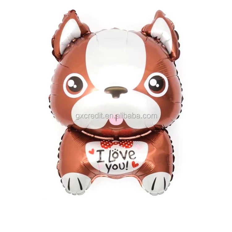 Wholesale inflatable cartoon animal dog helium foil balloons for theme party decoration