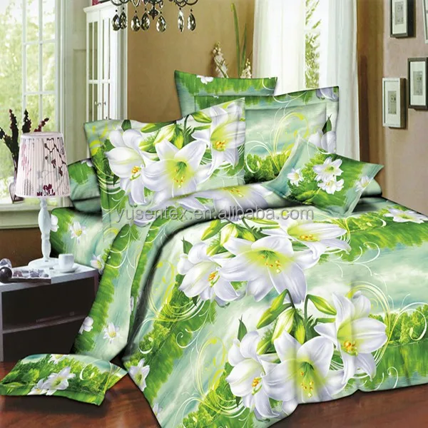 hot sale 100% polyester printed quilt fabric for home textile