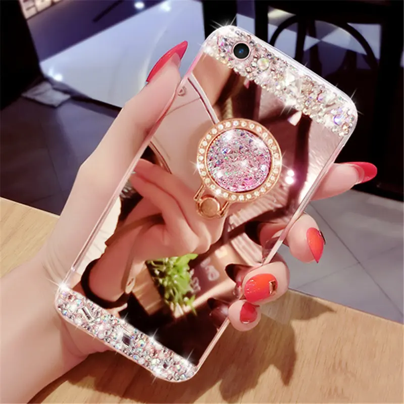 Bling Bling Diamond Glitter Luxury  Mirror Phone Cover For iPhone  6 6S 7 8 Plus x 11 12 13 mini Pro Max New Mobile Phone Case