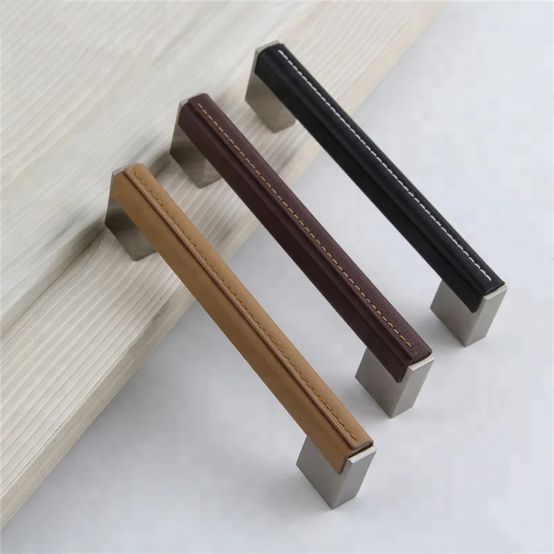 Кожаные ручки для мебели, ручки для ящика, шкафа, кухонная дверная ручка, шкаф, шкаф, тянущиеся ручки, мебельные фитинги