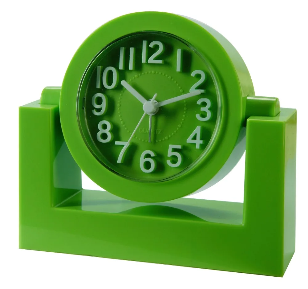 new style scale classical shaped 3D numbers rotary insert desk alarm clock