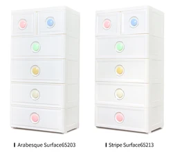 Elegant Multi-layer Storage  Cabinet Plastic Drawer with Lock& Wheels