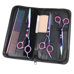 Supply high quality stainless steal pet dog grooming scissors set