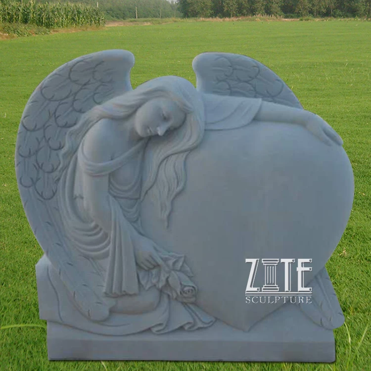 
Hot selling hand carved classic natural angle marble monument tombstone for sale 