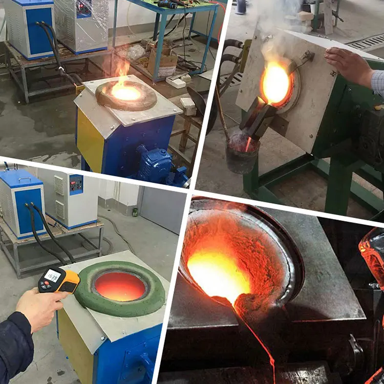 5kg 10kg 20kg 50kg crucible furnace copper aluminum iron melting smelting furnace induction electric industrial furnace