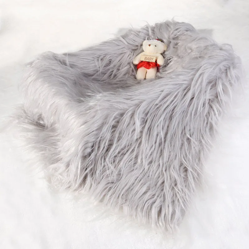 
Soft Fur Quilt DIY Newborn Baby Photography Wrap BAby Photo Props Favors 