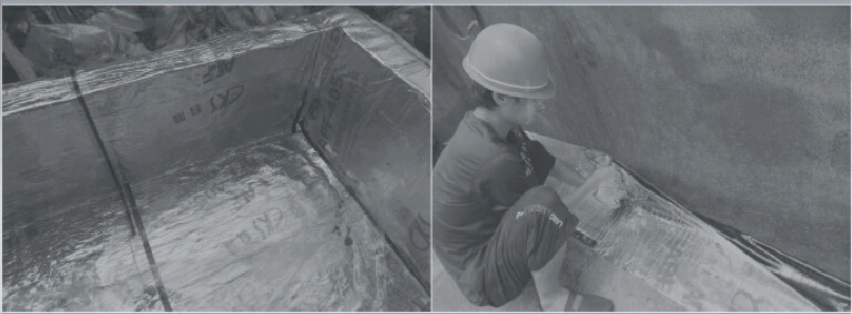 Self-adhesive underground high polymer polyethylene bitumen emulsion waterproofing membrane