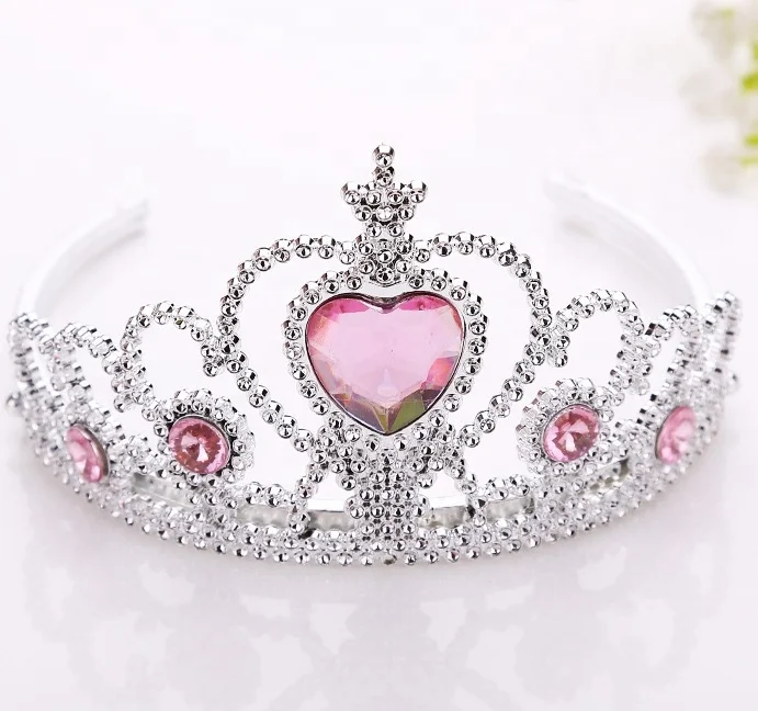 Wholesale Crowns And Tiaras Sparkling High Quality Plastic Crystal Rhinestone Tiara For Kids