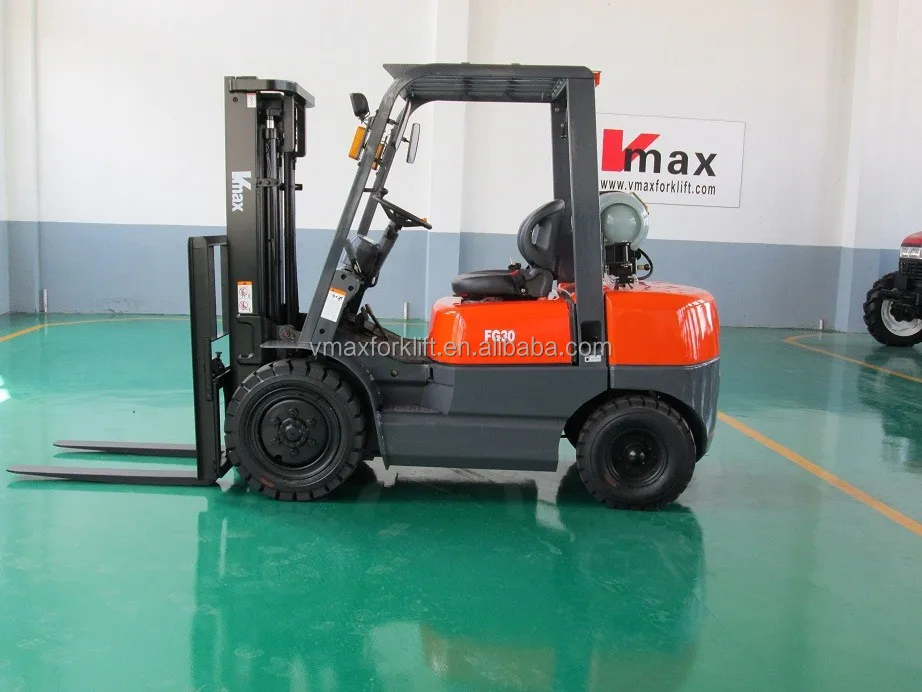 6 ton with full free 3 stage mast, lift height 4.8 meters Dual Fue, LPG forklift truck