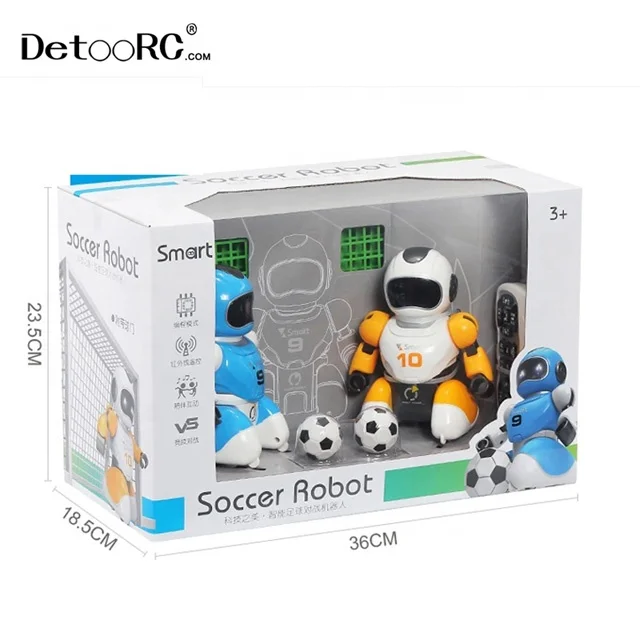 Detoo RC TOYS Children football playing robot with ball with gate remote control soccer robot toys for kids gift