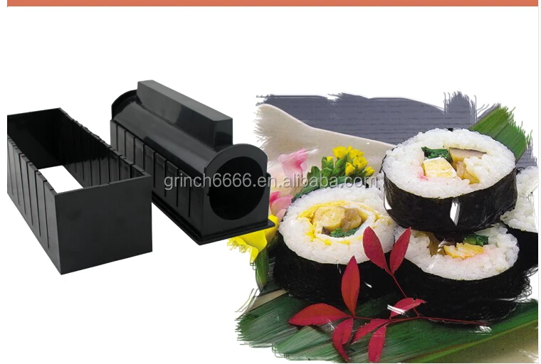Perfect Magic Roll Sushi maker Home Sushi Making Kit ,  Complete 10 piece Kit with 5 Molds and Utensils , DIY Sushi Maker