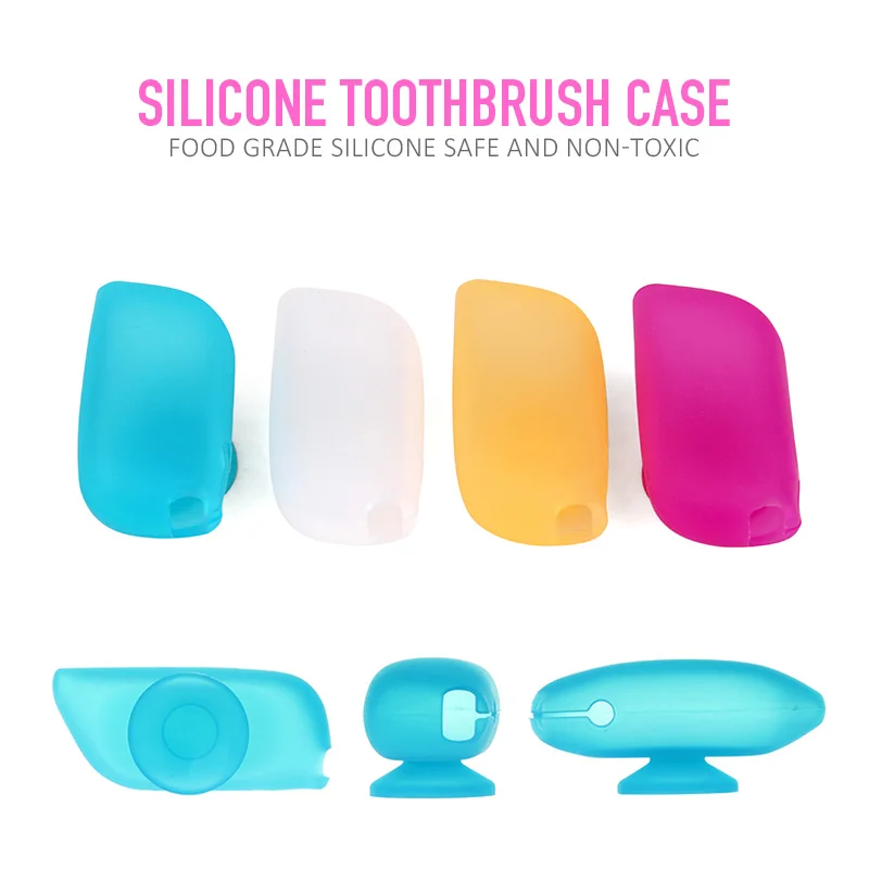 Popular  LFGB approved silicone travel toothbrush holder with cover