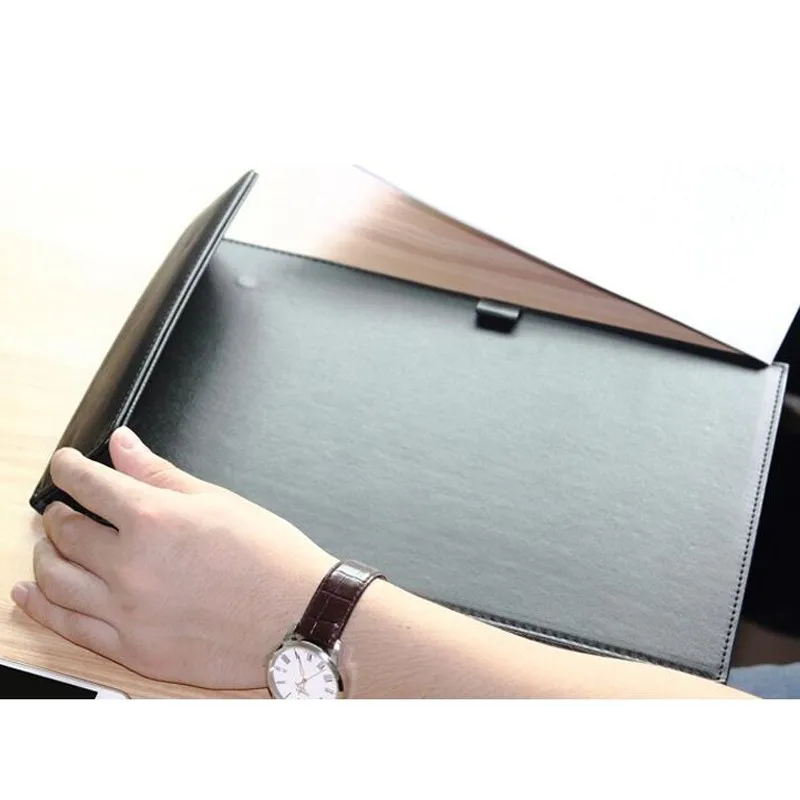 A4/A5 File Paper Clipboard Folder Hardboard Cover PU Leather With Pen Holder