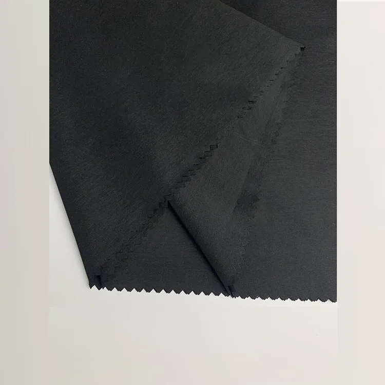 90% PES material black stretch waterproof fabric for sportswear