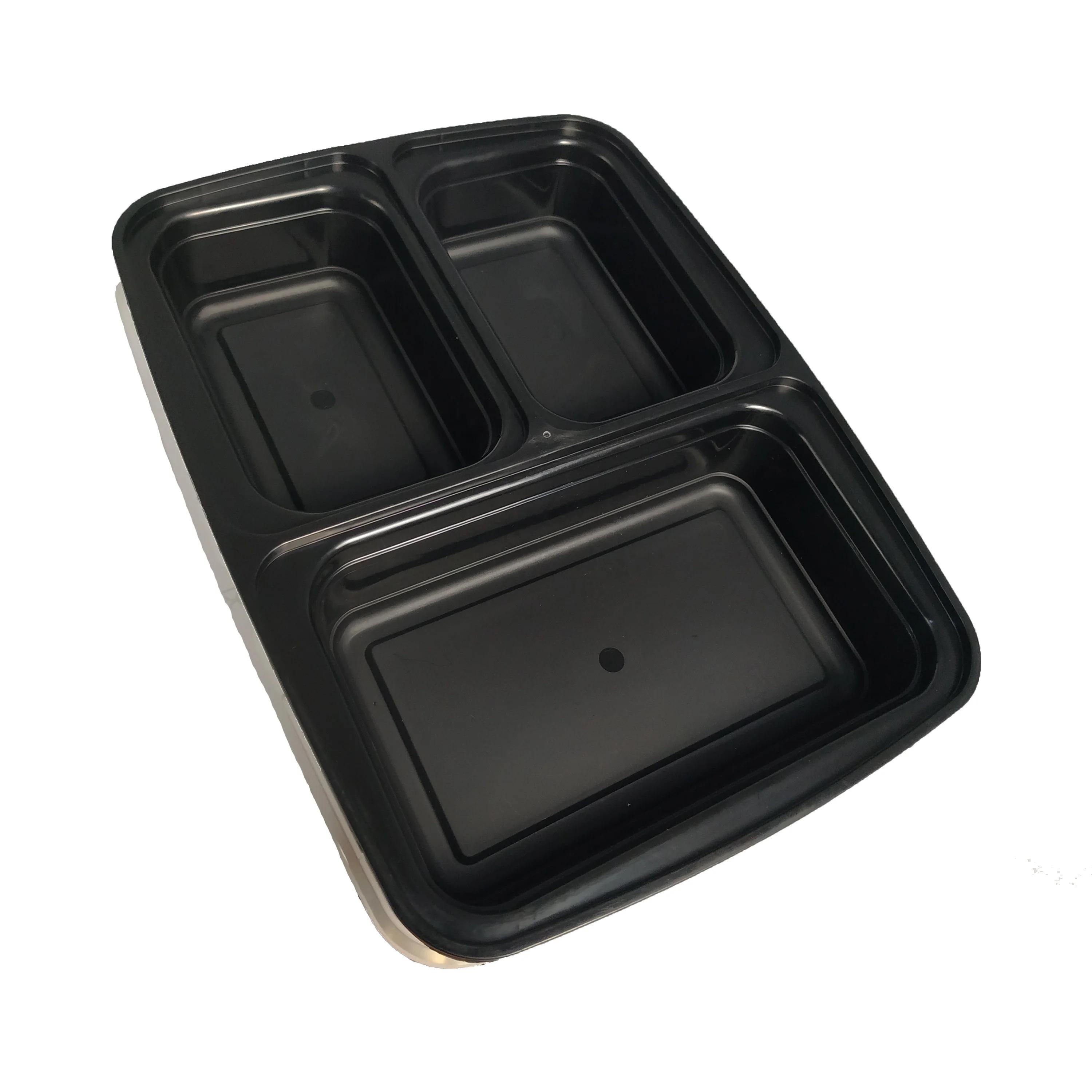 Wholesale Plastic Black Microwave Safe Bento Food Delivery / Transport Containers / Lunch Boxes
