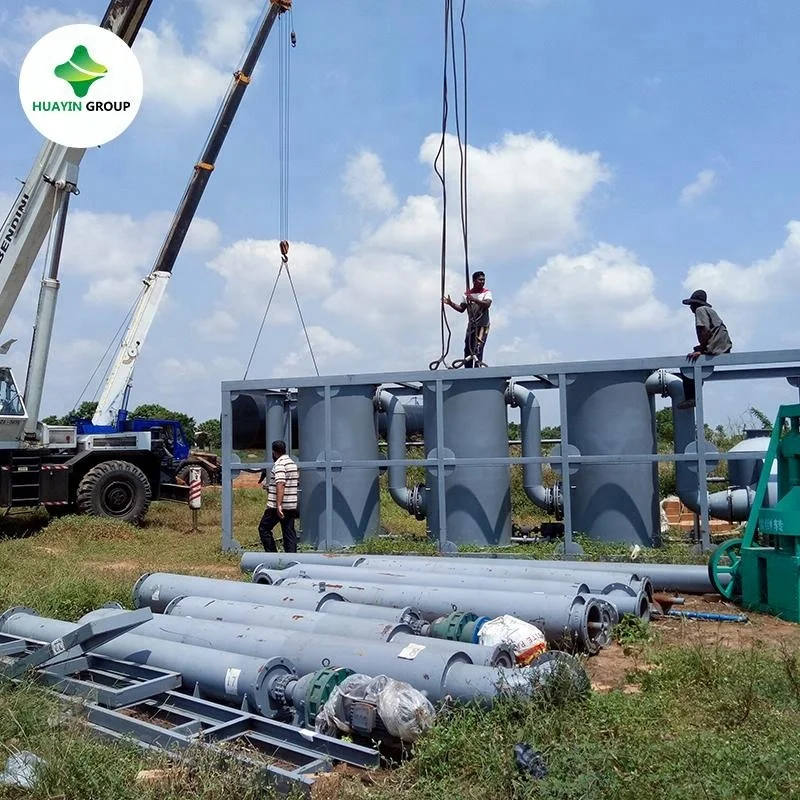 Huayin Group waste plastic pyrolysis equipment to diesel oil