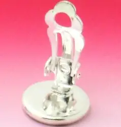 16mm Silver/Rose Gold/Antique Bronze Cameo Cabochon French Ear Clip Setting Blank Base DIY Earring Findings