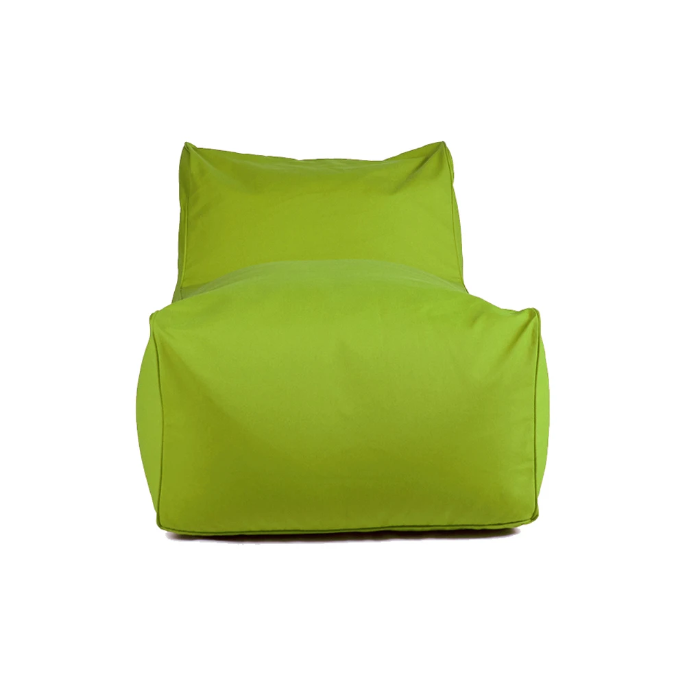 Modern Design Green Chaise Lounge UV and Stain Resistant Beanbag Chair with Beans Filling wholesale